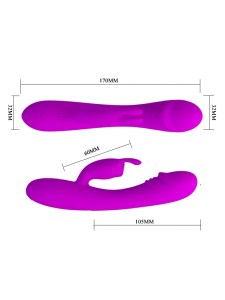 Silikonski vibrator sa zeka dodatkom za klitoris  BI 14285-4